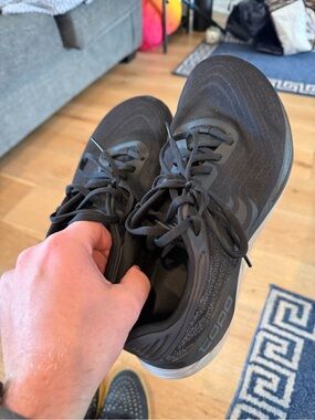 Black Running Sneakers with Subtle Grey Accent